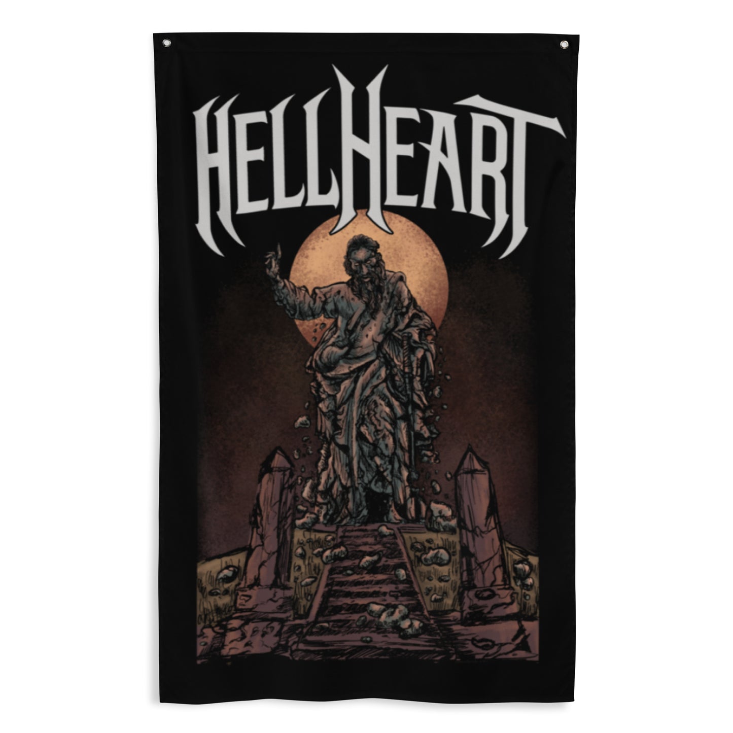 When Monuments Fall Wall Flag